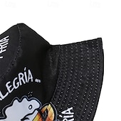 preiswerte Herrenhüte-Herren Eimerhut Oktoberfesthut Schwarz Polyester Druck Mode Lässig Straße Täglich Bier Sonnenschutz Atmungsaktiv