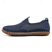 preiswerte Slipper Schuhe-Atmungsaktive Herren-Slip-On-Wanderschuhe aus Strick – leichte Mesh-Sneaker für Sommerreisen, Outdoor-Aktivitäten und Komfort im Alltag