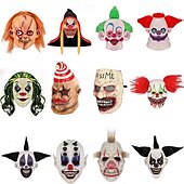 economico Maschera di Halloween &amp; Accessori-Maschera di Halloween, cuffia in lattice, cuffia da clown, maschera sorridente, faccia da fantasma, performance, bar, palla, cosplay, accessorio