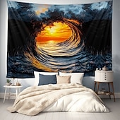 levne krajinářský gobelín-námořní závěsná tapiserie fotografie pozadí nástěnné umění velká tapiserie nástěnná malba dekorace deka záclona domov ložnice obývací pokoj dekorace smrt selfie léto oceán