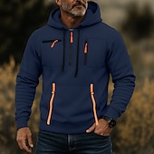 abordables Sudadera Táctica-Hombre Sudadera Sudadera con capucha y cremallera de un cuarto Sudadera táctica con capucha Negro Verde Ejército Azul Marino Caqui Gris Claro Con Capucha Plano Cremallera Deporte Casual Diario Ropa