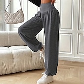 levne Jóga kalhoty a Bloomers-Dámské Kalhoty na jógu Harémové kalhoty Bombarďáky Lehká váha Zaštíhlující Vysoký pas Tělocvična Taneční Sportovní Spodní část oděvu Pevná barva Šedá Podzim Sportovní Sportovní oděvy Volný