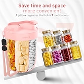 preiswerte Aufbewahrung &amp; Organisation-7 Fächer, große Kapazität, Pillenbehälter, Aufbewahrungstabletten, Vitamine, Medikamente, Fischöle, tragbarer Reisehalter, Medikamentenspenderbox