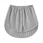 baratos Cuidados Pessoais &amp; Saúde-extensor de camisa versátil em camadas saia com bainha falsa para mulheres xadrez meia saia cobertura inferior para moletons blusas com capuz look casual chique