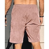economico Pantaloncini casual-Per uomo Shorts Pantaloncini Estivi Pantaloncini casual Pantaloncini di velluto a coste Tasca Elastico in vita Coulisse Semplice Comodità Traspirante Corto All&#039;aperto Vacanza Canotta sportiva Casual