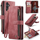cheap Samsung Cases-Case with Wrist Strap CASEME C30 Samsung Series Zip Multi-Card Pouch PU Leather Case