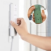 economico Organizzazione spazi-Supporto per presa adesivo senza foratura da 4 pezzi, staffa di fissaggio per multipresa autoadesiva, organizer per prese senza foratura per router, prolunga e gestione cavi