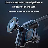 abordables Soporte para coche-Soporte magnético para teléfono giratorio de 360 grados para vehículos Tesla con protección de silicona y soporte de material ABS antivibración.