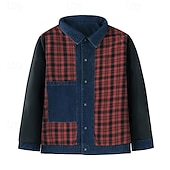 abordables Vestes Cargo-Homme Veste Légère Veste Décontractée Veste en Jean Vacances Quotidien Avec Poches Automne Hiver Uni Mode Classique Revers Régulier Noir Marron Vert Bleu de minuit Bleu clair Veste