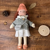 abordables Poupées-Poupée Waldorf en coton, poupée d&#039;artiste, mini-poupée à habiller faite à la main, emballage cadeau d&#039;Halloween, bénédiction pour cadeaux de Noël