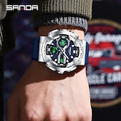 economico Orologi digitali-SANDA Orologio Digitale da Uomo di Lusso Moda Orologi Militari Impermeabile Orologio Sportivo con Doppio Display da Polso 3365