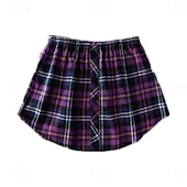 baratos Cuidados Pessoais &amp; Saúde-extensor de camisa versátil em camadas saia com bainha falsa para mulheres xadrez meia saia cobertura inferior para moletons blusas com capuz look casual chique
