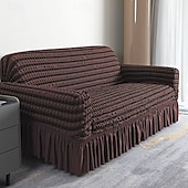 cheap Sofa Cover-3D Bubble Lattice Elegant Stretch Sofa Cover Loveseat Cover Couch Cover Spandex Elastic Sofa Slipcover Protector with Skirt