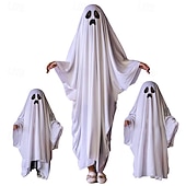 olcso Szellemek és Aratók-Fehér Lepedő Szellem Halloween Pelerin / köpeny Jelmez Borzalom Ijesztő jelmez Gyermek Felnőttek Uniszex Mindszentek napja Farsang Teljesítmény Parti Egyszerű Halloween jelmezek Kiöltözik