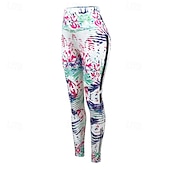 tanie Legginsy i legginsy do jogi-Damskie Legginsy capri Legginsy do jogi Wyszczuplenie brzucha Wysoka talia Siłownia Taniec Obuwie sportowe Doły Czarny Biały Niebieski Jesień Sport Odzież sportowa Ścisłe dopasowanie