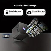 Недорогие IP-камеры для помещений-Компактная полноцветная мини-камера ночного видения с разрешением 1080p HD, магнитная установка для удобного удаленного мониторинга с помощью мобильного телефона — подходит для охраны домашнего офиса