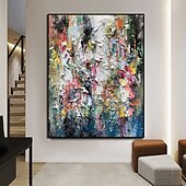 preiswerte Ölgemälde-handgemachtes Ölgemälde auf Leinwand, Wandkunst, Dekoration, modernes dickes Öl, abstrakt für die Inneneinrichtung, gerollt, rahmenlos, ungedehntes Gemälde