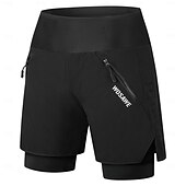 abordables Shorts, collants et pantalons pour hommes-Wosawe – Short de cyclisme d&#039;été Speed Mountain, sous-vêtement une pièce, short de course à pied et de randonnée, multi-poches, respirant, faux deux pièces, cinq pantalons bd116
