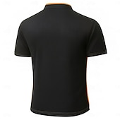 levne Pánské golfové polo tričko-Pánské Sportovní polokošile Golfové polokošile Ležérní Sport Henley Krátký rukáv Módní Pohodlné Pevná barva Bez vzoru Barevné bloky Knoflíky Léto Jaro Celý rok Černá Šedá Sportovní polokošile