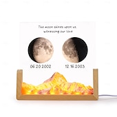 economico Luci decorative-1 luce notturna in acrilico personalizzata che può essere personalizzata in base a una data specifica per mostrare la fase lunare con opzioni per personalizzare testo e data. Questo la rende un regalo