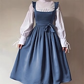 preiswerte Kleider-Retro Vintage 1950er Renaissance Swing-Kleid Ausgestelltes Kleid Passform und Flare A-Linie Kostüm Damen Halloween Karneval Urlaub Lässig Retro-Mottoparty Erwachsene Kleid Frühling &amp; Sommer