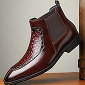 abordables Bottes de Chelsea-Bottines Chelsea en similicuir vert effet crocodile pour homme – bottines élégantes à élastiques latéraux pour hommes avant-gardistes, soirées de concert et streetwear urbain