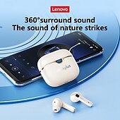 お買い得  ワイヤレスヘッドホン-レノボ LP15 TWSトゥルーワイヤレスヘッドフォン 耳の中 Bluetooth 5.3 ステレオ 充電ボックス付き 内蔵マイク のために Apple Samsung Huawei Xiaomi MI 日常使用 旅行 サイクリング 携帯電話