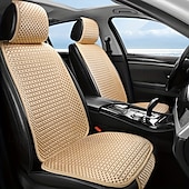 abordables Housses de siège de voiture-1 ensemble de coussins de siège d&#039;été essentiels pour sièges avant simples, dotés d&#039;un design simple et polyvalent avec un matériau frais. Ils sont confortables, respirants et faciles à installer.