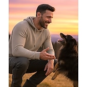 baratos Tops-Homens Moletom Top de caminhada Moletom esportivo com capuz Manga Longa Com Capuz Camiseta Blusas Ao ar livre Térmico / Quente Leve Inverno Quarter-Zip Poliéster Preto Verde Tropa Azul Marinho Caça