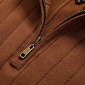 preiswerte Herrenpullover-Herren Pullover Pullover mit Viertelreißverschluss Strickpullover Gerippt Stricken Normale Oberteile Gestrickt Einfach Halber Reißverschluss Mode Lässig Urlaub Alltagskleidung Bekleidung Herbst Winter