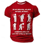preiswerte Lustige T-Shirts für Männer-Lustiges Grafik-T-Shirt für Männer - Alters-Humor  Körperbeschwerden &#039;Schmerz im Arsch&#039; Zitat Kurzarm