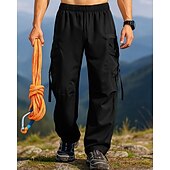 cheap Bottoms-Men&#039;s Cargo Pants Waterproof pants Outdoor Regular Fit Waterproof Windproof Bottoms Pocket Elastic Waist Drawstring Black Army Green Camping / Hiking Running S M L XL