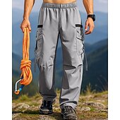 cheap Bottoms-Men&#039;s Cargo Pants Waterproof pants Outdoor Regular Fit Waterproof Windproof Bottoms Pocket Elastic Waist Drawstring Black Army Green Camping / Hiking Running S M L XL