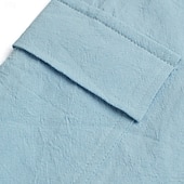 economico retrò-Per uomo Pantaloncini cargo Shorts Shorts di Lino Pantaloncini Estivi Shorts da Spiaggia Elastico in vita Coulisse Multi-tasche Semplice Lunghezza al ginocchio All&#039;aperto Quotidiano Spiaggia Vacanza