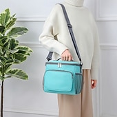 رخيصةأون تخزين الأمتعة والسفر-حقيبة غداء للنساء والرجال للعودة إلى المدرسة والمكتب والنزهات والمشي لمسافات طويلة على الشاطئ وحقيبة تبريد معزولة مع حزام كتف محمول للحفاظ على النضارة للاستخدام في الهواء الطلق