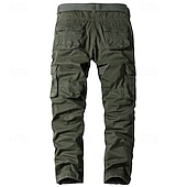 baratos Calças Cargo-Homens Calças Cargo Calça cargo Calças de Trilha Bolso multi Perna reta Tecido Vestível Pavio Humido Comprimento total Ao ar livre Diário Acampar e Caminhar Moda Roupa de rua Preto Azul