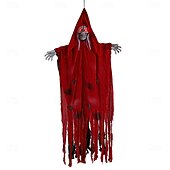 お買い得  ハロウィン-ハロウィーンの飾り、幽霊を吊るす怖い魔女、幽霊の骸骨を吊るす小道具、お化け屋敷パーティー用、ハロウィーンツリーの飾り