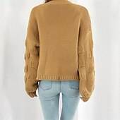 abordables Cardigans et vêtements d&#039;extérieur-Femmes Cardigan Occasionnel Couleur Unie Épais Col en V Tricoté manche longue Hauts Réguliers Tricoter Quotidien Fête Sortir Jaune Vert Véronèse Automne Hiver