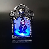 billige Dekorative lys-3/6 stk halloween led kirkegård gravsteiner halloween gravstein lys hodeskalle kirkegård lampe halloween dekor halloween hage gravstein skummel hjemsøkt hus dekorasjon