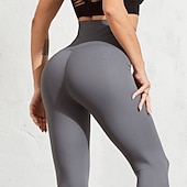 olcso Sima leggings-Női Nadrág Leggingek Utcai sikk Alkalmi Teljes hossz Természetes Sima Rugalmas derék Csat Kényelmes Utca Szabadság Hétköznapi viselet lilásvörös Szürke Fekete Sárga Tél Normál