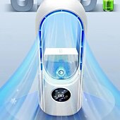 cheap Fans-2025 Bladeless Fan 6 Speed Desktop Fanless Blade Cooler Cooling Fan for Office Portable Silent Fans Humidifier Air Conditioner