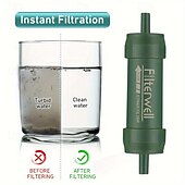 economico Attrezzatura da Campeggio-Filtro per acqua portatile da sopravvivenza all&#039;aperto, per campeggio, escursionismo e purificazione della natura selvaggia, 1 pezzo