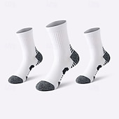 cheap Men&#039;s Socks-Men&#039;s 2 Pairs Multi Packs Socks Running Socks Casual Socks Black White Color Color Block Vacation Sports &amp; Outdoor Daily Basic Medium Spring Fall Fashion Casual