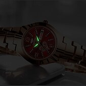 voordelige Quartz-horloges-1 stuk nieuwe modieuze en trendy kalender datumweergave dames quartz horloge IPX7 waterbestendig lichtgevende legering band eenvoudig maar luxe casual leven reizen sport dames zakelijk polshorloge