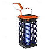 abordables Tue mouche éléctrique-Lampe anti-moustiques électrique solaire, piège à insectes rechargeable par USB, piège à mouches étanche 4200 V, piège à moustiques, lumière UV non toxique pour une utilisation intérieure et