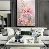 お買い得  植物画 プリント-プリント キャンバス地プリント - 抽象画 フローラル柄 近代の 伝統風 アートプリント