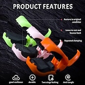 abordables Fournitures pour la maison-Lot de 2 supports de canne à pêche multifonctions, portables, pour la plage, avec sangle élastique pour un transport sécurisé et sans enchevêtrement