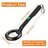 お買い得  キャンプ用品-360度回転コイル付きポータブル金属探知機 &amp;LCDアラーム - 屋外での使用に適した、手持ち式の電池式宝探し装置、セキュリティチェック、黄金比の探査 - 軽量で耐久性のある設計
