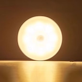 abordables Lumières intelligentes-Lampes à détecteur de mouvement d&#039;intérieur, veilleuses LED autocollantes, veilleuse rechargeable par USB, lumière chaude à intensité variable pour couloir, chambre, escaliers, cuisine, armoire,