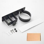 preiswerte Aufbewahrung &amp; Organisation-Wandmontierter Organizer für Haarwerkzeuge, Badezimmer-Aufbewahrungshalter ohne Bohren für Haartrockner und Glätteisen &amp;Lockenstab, leichter 300 g Haar-Accessoire-Ständer mit Handtuchhaken, passt zu